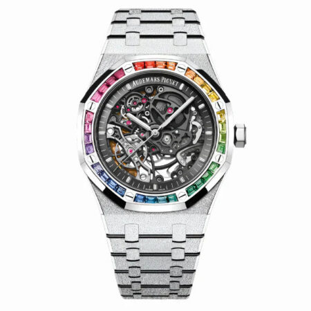 Royal Oak Gray Frosted Double Balance Wheel Openworked