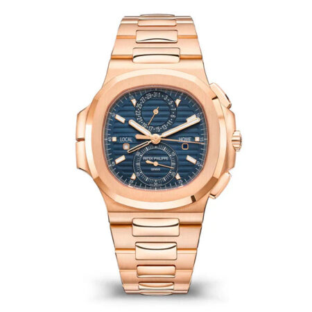 Nautilus Travel Time Rose Gold (Blue)